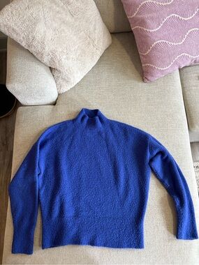 Ann Taylor Factory Cobalt Blue Mock Neck Sweater